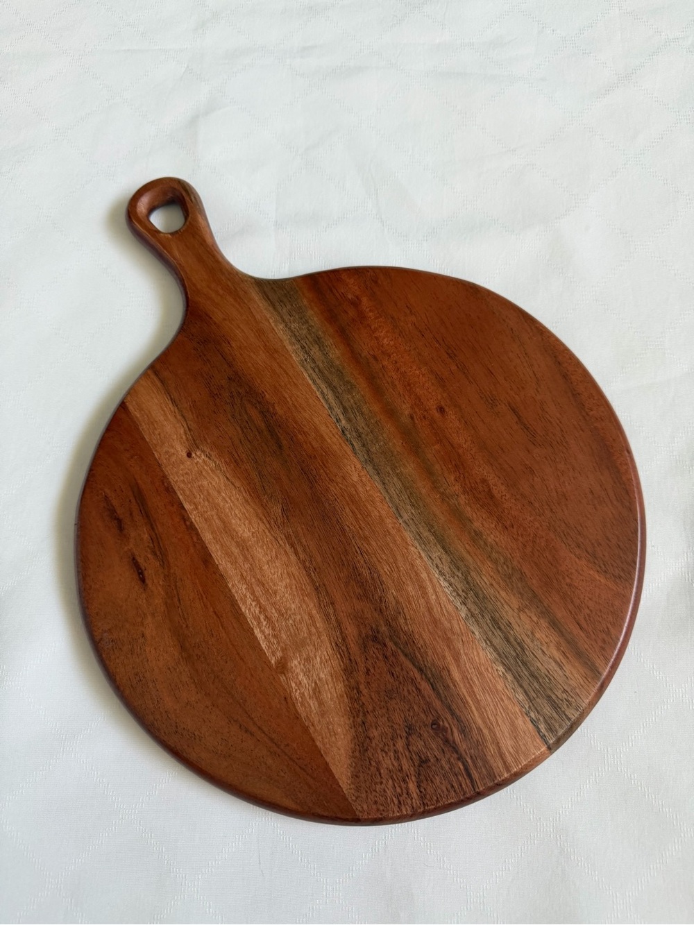 Hearth & Hand Round Wooden Serving Board in Warm Brown NWOT